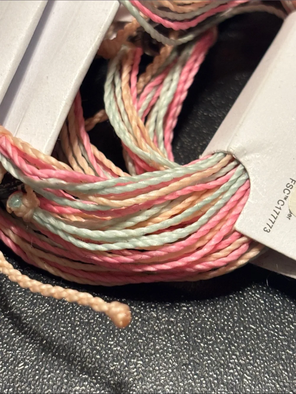 Pura‎ Vida Pink, Mint & Cream Twisted  Bracelets 10 pack Friendship Girls Night